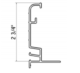 Aluminum Double Track Bullnose Coping, White 10 ft. - Image 2