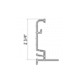 Aluminum Double Track Bullnose Coping, White 10 ft.